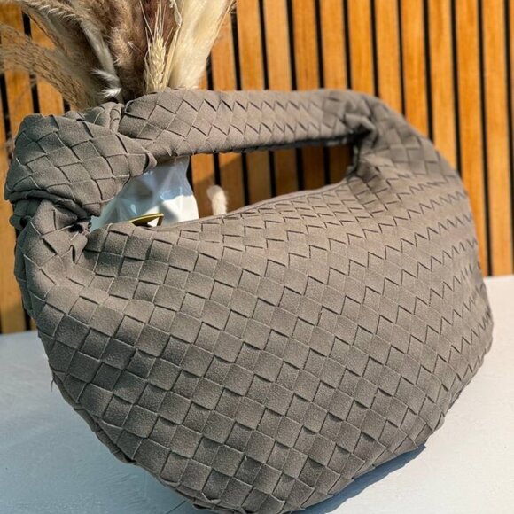 Suede Luxe Top Handle Bag – Stylish PU Suede Handbag - Picture 1 of 12